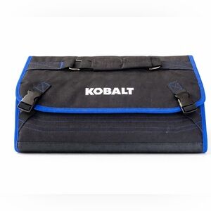 Kobalt Tool Roll Organizer Black & Blue Heavy Duty Tool Storage